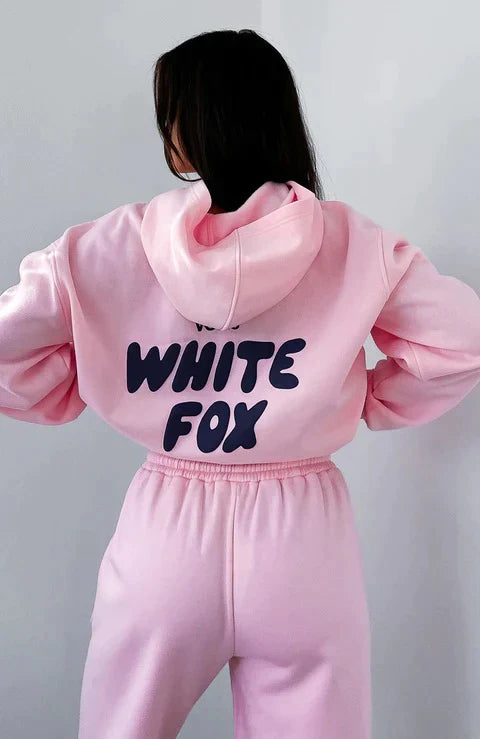 WHITE FOX TRACKSUIT SET (FREE SWEATPANTS)