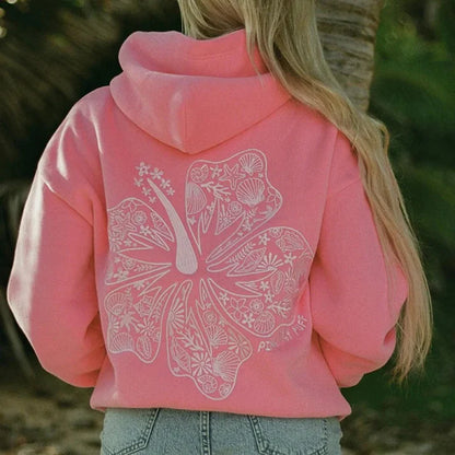 Viral Pink Palm Puff Hoodie
