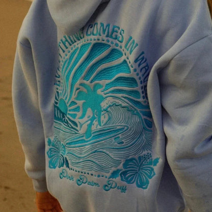 Viral Pink Palm Puff Hoodie